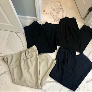 Bundle of Womens size 20 black navy tan pants Rena Rowan Jones